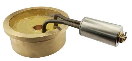 Cast-in brass plate heater